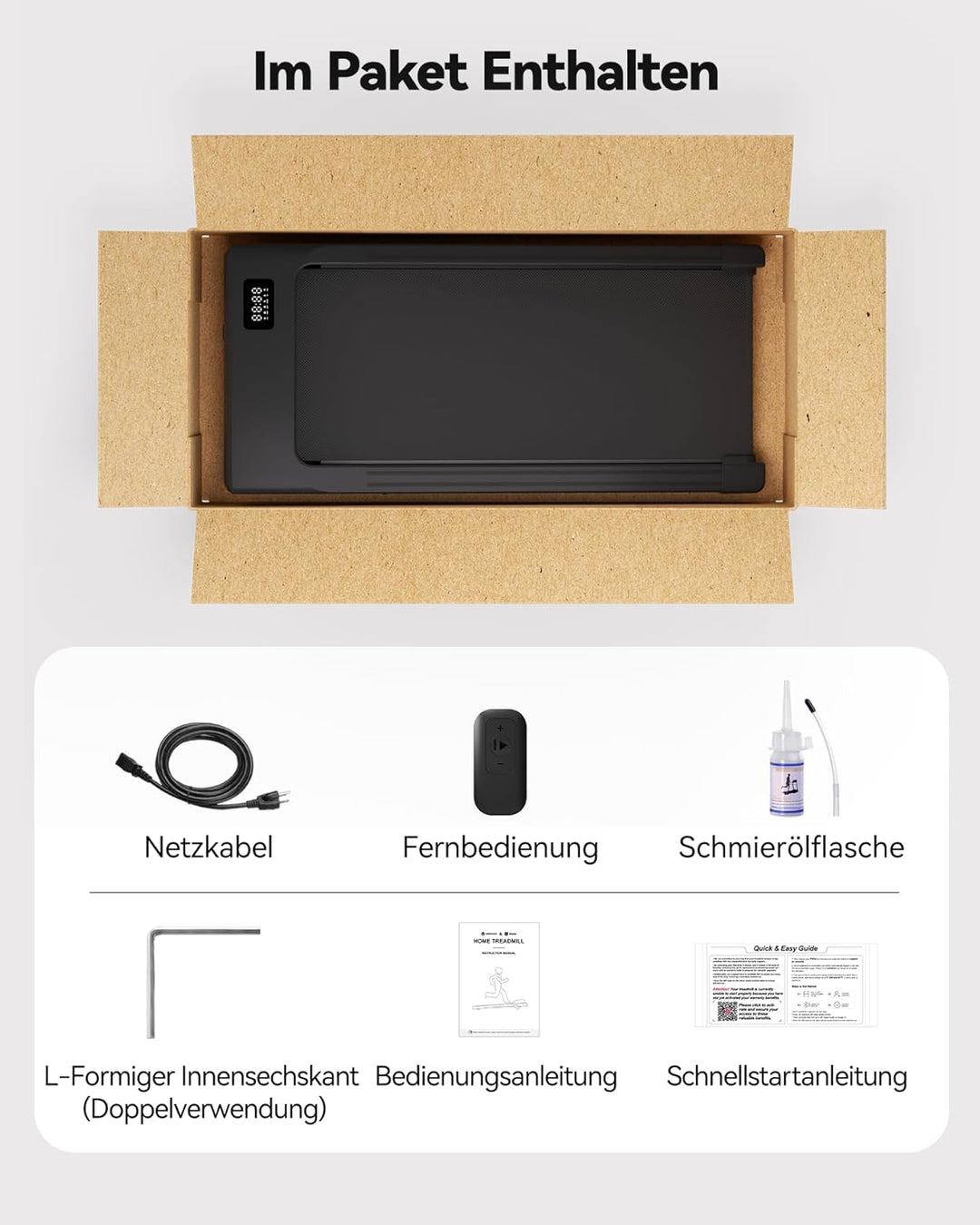 Walking Pad mit Steigung 6% Lacuffy, Laufband für Zuhause 6km/h & 12km/h mit Fernbedienung und App,
