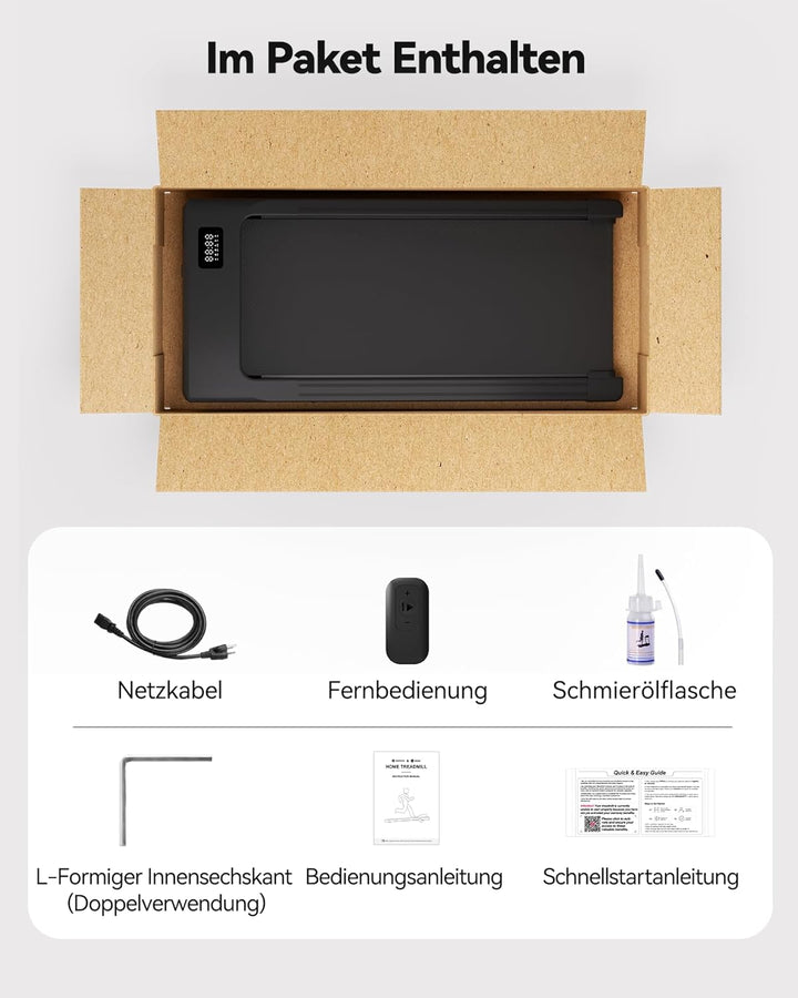 Walking Pad mit Steigung 6% Lacuffy, Laufband für Zuhause 6km/h & 12km/h mit Fernbedienung und App,