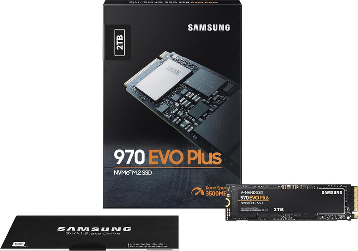 Samsung 970 EVO Plus NVMe M.2 SSD, 2 TB, PCIe 3.0, 3.500 MB/s Lesen, 3.300 MB/s Schreiben, Interne S