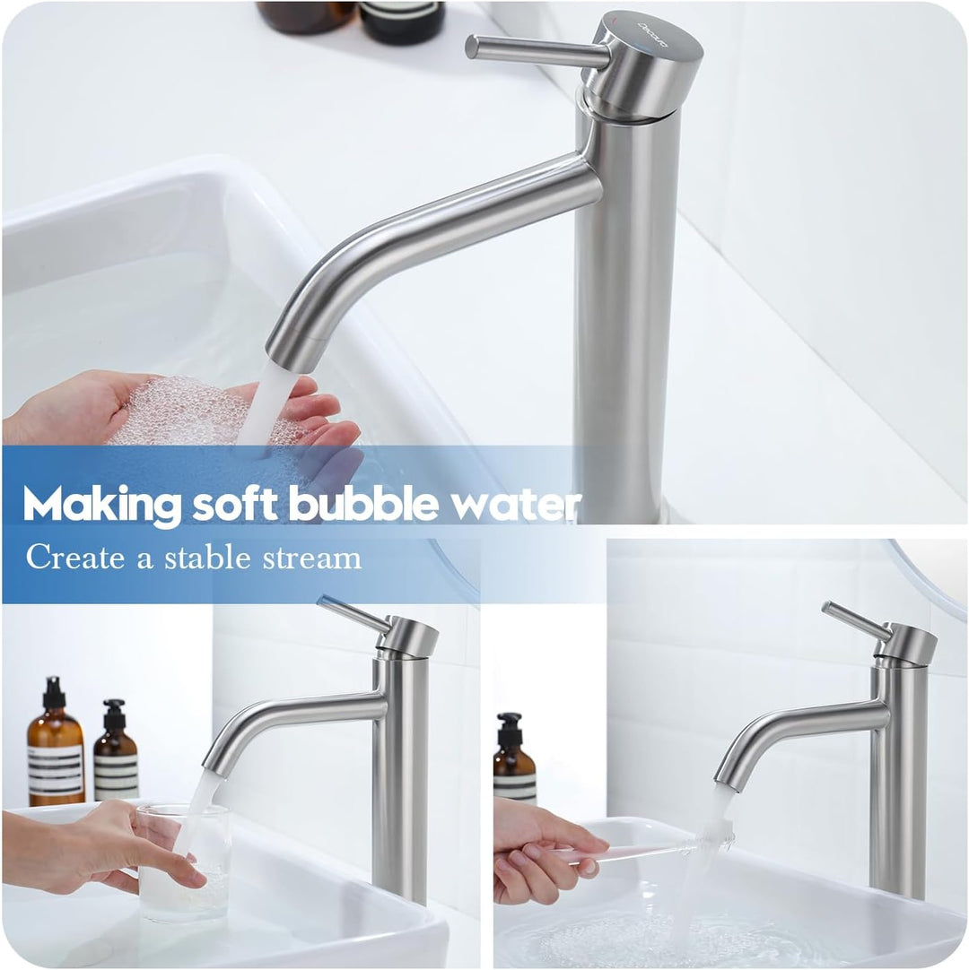 Decaura hoch Waschtischarmatur Badezimmer Bad Wasserhan Waschbecken Armatur Einhand Mischbatterie Ed