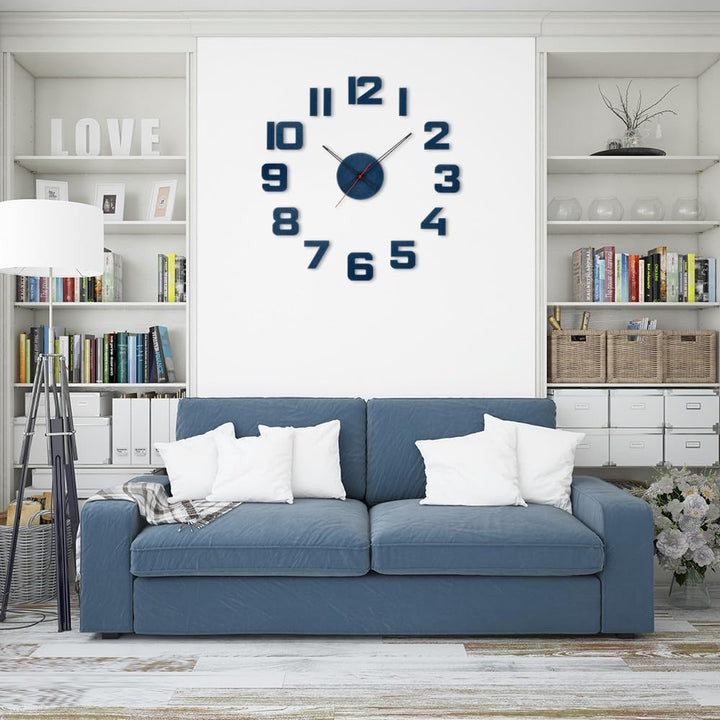 PRIM Veneer Colorino DIY Wanduhr Holz, Made in EU, Wood Wand-Deko ∅ von 600 bis 1000 mm, 3D Holz-Zif
