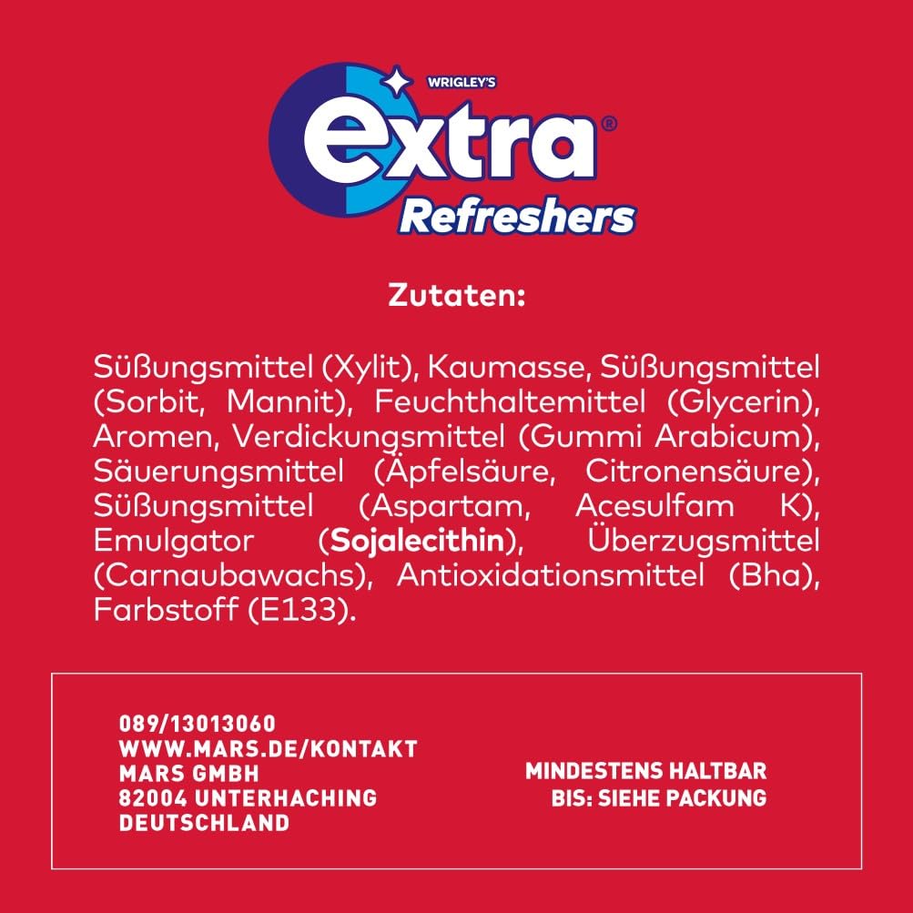 EXTRA® REFRESHERS Dose Strawberry Lemon, erfrischendes Geschmackserlebnis, 6x35 Stück, Strawberry Le