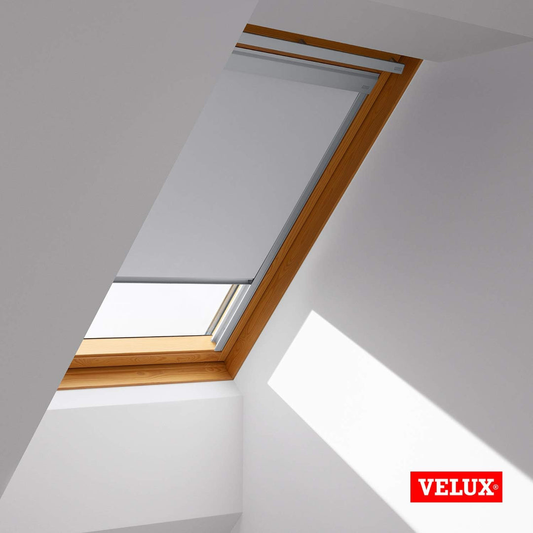 VELUX Original Dachfenster Verdunkelungsrollo Classic, Grau, für S06 B96 x H93 cm Grau, B96 x H93 cm
