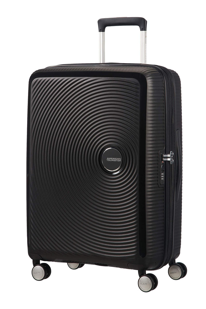 American Tourister Soundbox - Spinner M Erweiterbar Koffer, 67 cm, 81 L, Schwarz (Bass Black) Schwar