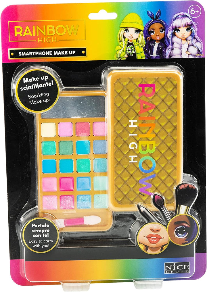 Rainbow HIGH Smartphone Make Up Set Kinderschminke Lidschatten Lipgloss Applikator Spiegel Mädchen R