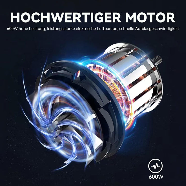 DOBESTS Elektrische Luftpumpe, Elektrische Pumpe mit 4 Düsen für Aufblasbare Air Track Matte, Luftma