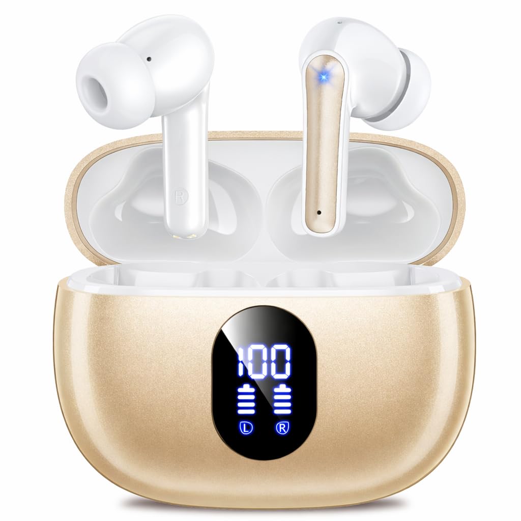 ZZU Kabellose Bluetooth Kopfhörer mit Smart Touchscreen, 48 Std. Laufzeit, Bluetooth 5.4, ANC & ENC