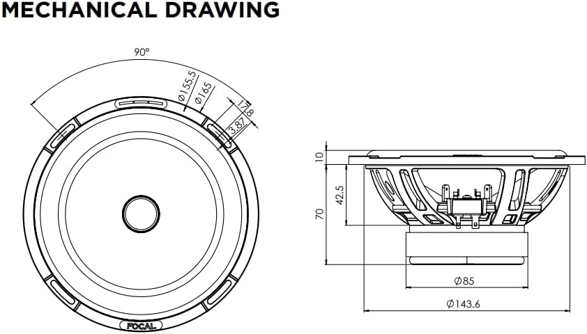 Focal Car Audio PS 165 SF 16,5 cm 2-Wege-Komponenten-Lautsprecher-Kit