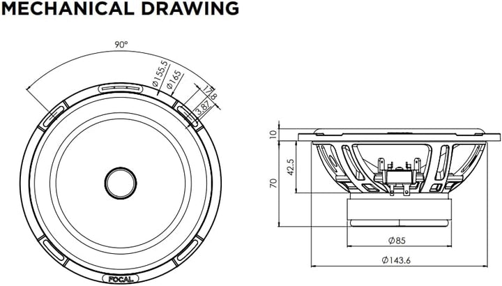 Focal Car Audio PS 165 SF 16,5 cm 2-Wege-Komponenten-Lautsprecher-Kit