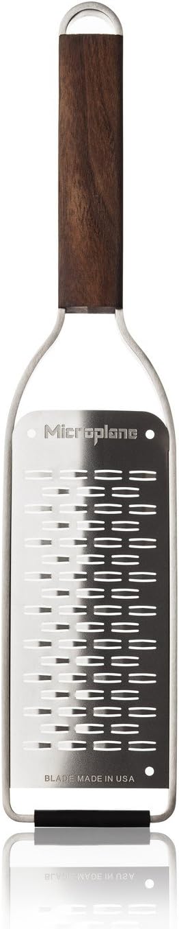 Microplane Master Serie Reiben-Set, Walnussholzgriff, 5 Klingenformen, silber/braun, 5-teilig (1 Set