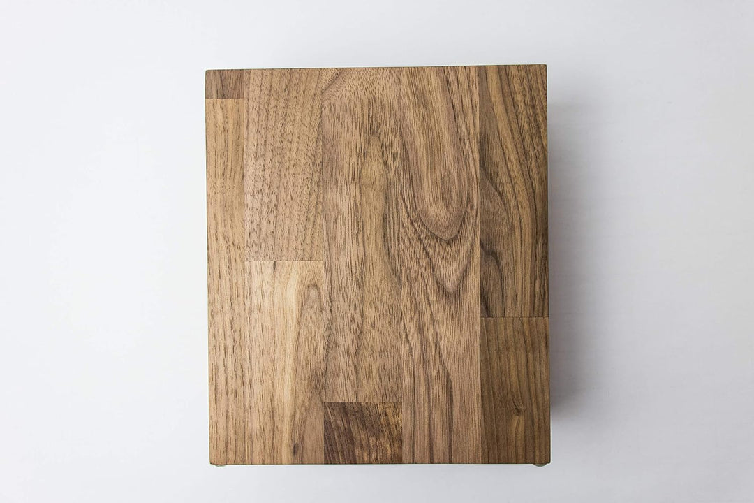 Messerblock BLOQ 701 unbestückt | Magnetblock Holz für 8 Messer | Nussbaum Messerleiste | Magnetleis