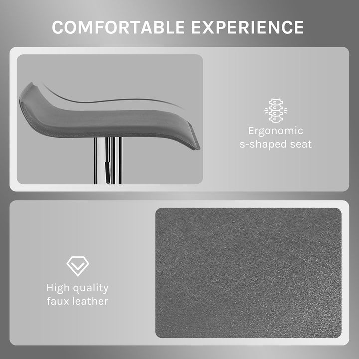 WOLTU 4er Set Barhocker Design Stuhl Drehstuhl Tresenstuhl，stufenlose Höhenverstellung, verchromter