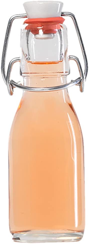 hocz 10er Set Bügelflaschen Bügelflasche Glasflaschen 100ml mit Bügelverschluss zum Selbstbefüllen G