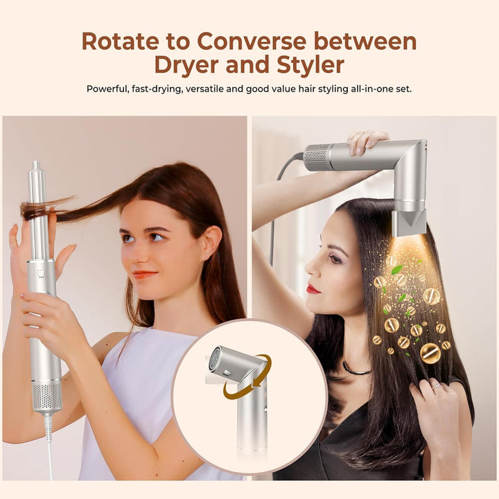 UKLISS 7 in 1 Pro Airstyler & Ionen Föhn [110,000RPM] High-speed Haartrockner Ionen Hair Dryer, mit
