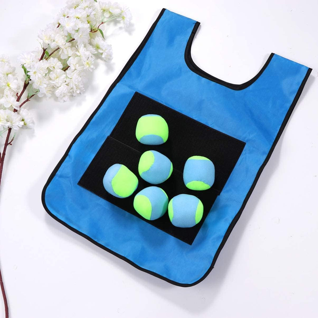 BEOIUCZZY 2 Stück Sticky Ball Weste, Völkerballspiel Set Völkerball Spielset Klettballspiel für Kind