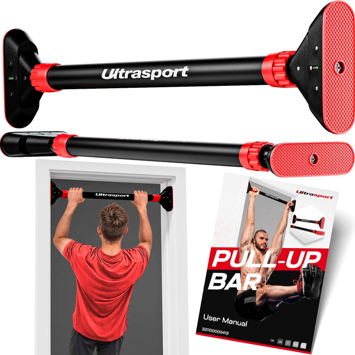 Ultrasport Klimmzugstange, Türreck, verstellbar von 66,5 cm bis 93 cm, ohne Schrauben montierbar, ru