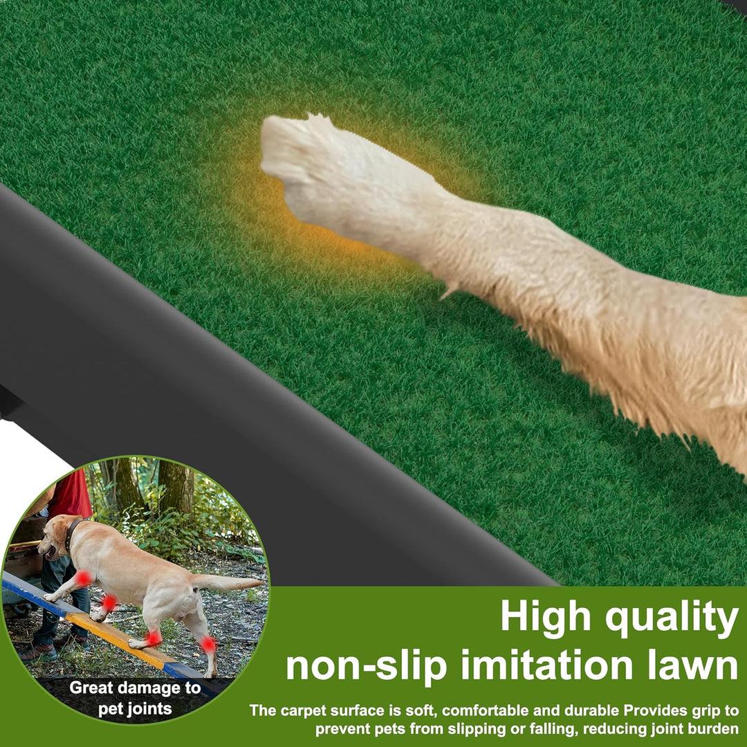 NAIZY Hunderampe 156cm Klappbare Hundetreppe Ramp mit Anti-Rutsch Matten Haustierrampe Kunststoff Ko