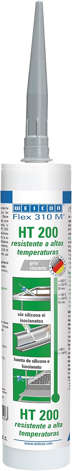 WEICON 13655310-36 Flex 310 M HT 200 MS-Polymer 1-Komponenten-Klebstoff, temperaturbeständig, grau