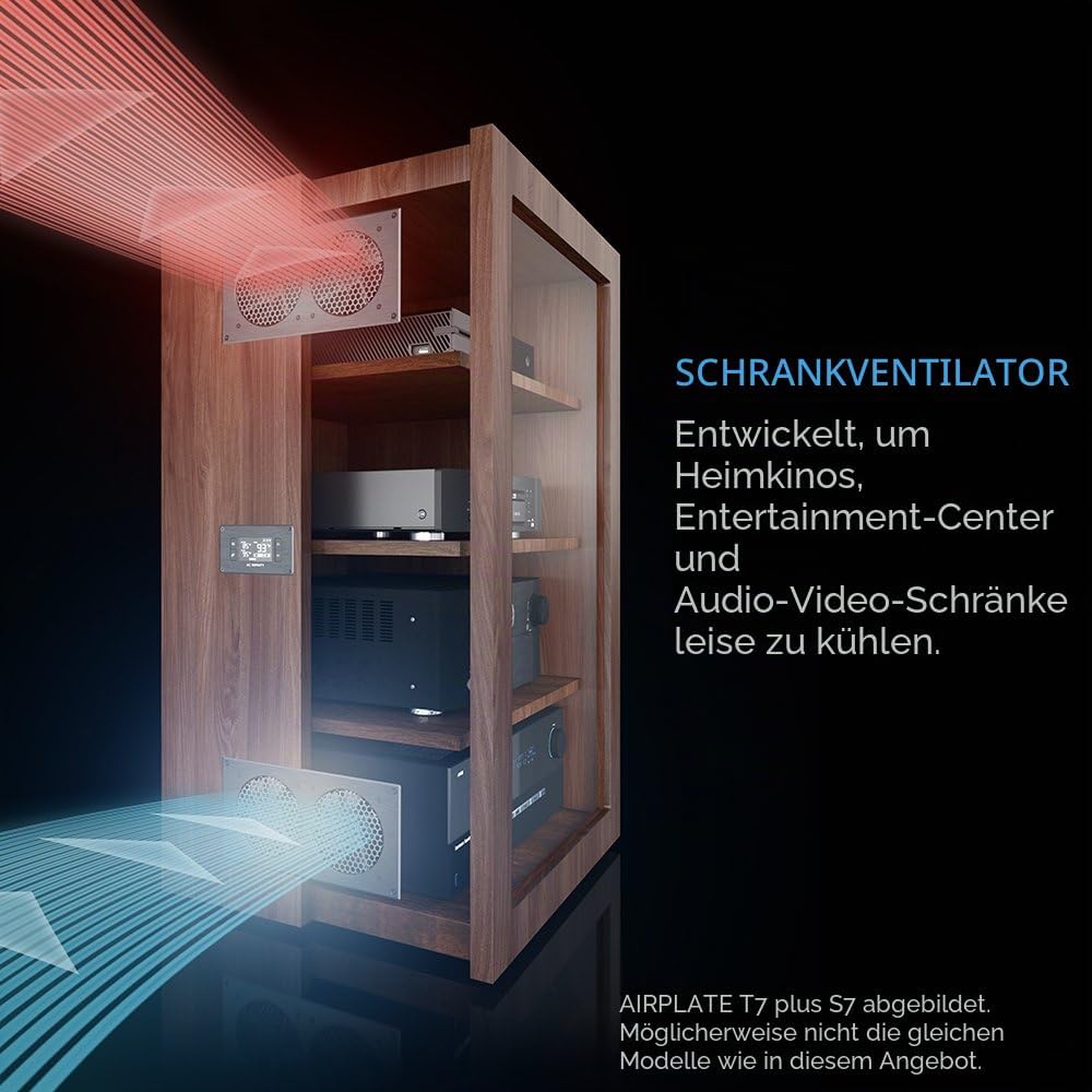 AC Infinity AIRPLATE T8 Weiss, Leise Kühlung Dual-Fan System 15,2 cm mit Thermostat Kontrolle, für H