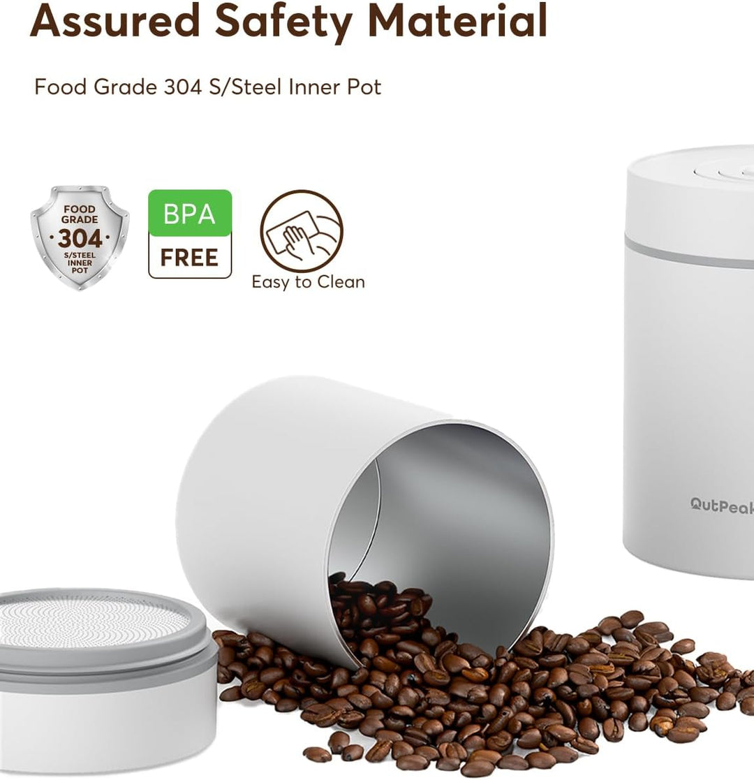 OUTPEAK Neo 2026 Auto Vacuum Coffee Canister, 0.75L Capacity for 249.5 g of Coffee Beans, One Button