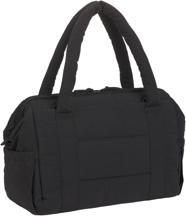 LÄSSIG Wickeltasche Schultertasche mit Laptopfach Yula Weekender Black schwarz