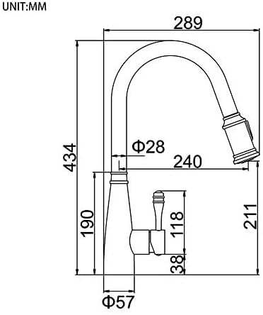 Ibergrif M22134T - Küchenarmatur mit ausziehbare Brause, Spültischbatterie, Küche Wasserhahn, Edelst