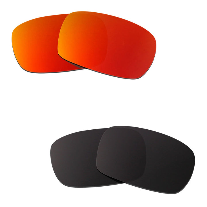 HKUCO Plus Mens Replacement Lenses For Oakley Crankcase Sunglasses Red/Black Polarized