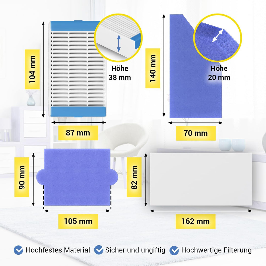 VIOKS FIlterset 5-teilig Ersatz für Thomas Filterset 787241 & Thomas Staubsauger Filter Set 99 für Z
