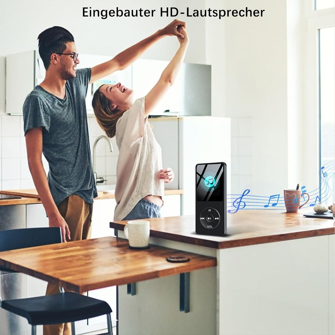 MP3 Player Bluetooth Sport, 32GB Tragbarer HiFi-Sound MP3/MP4 Musik-Player zum Laufen mit FM Radio,