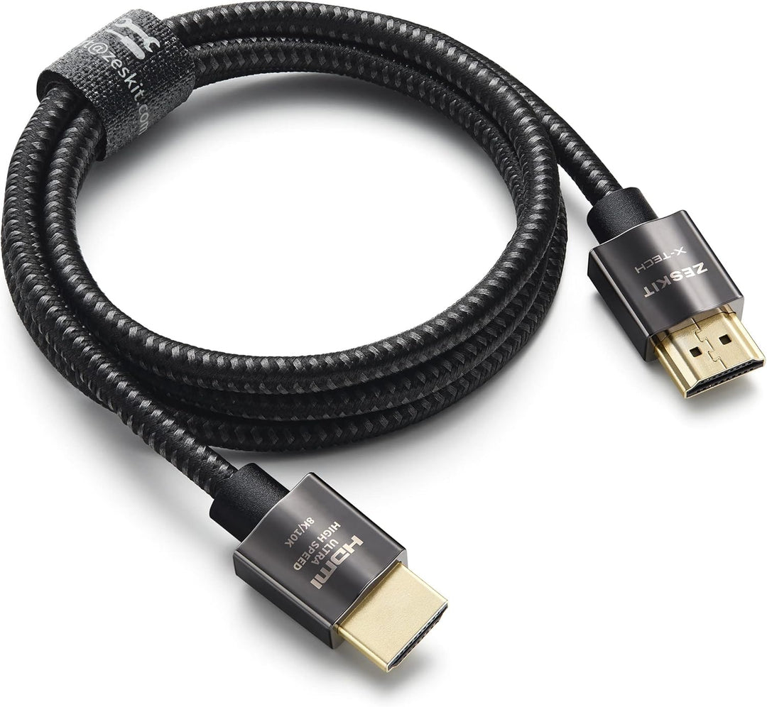 Zeskit X-Tech 48Gbps Ultra High Speed HDMI Kabel 1,5m 8K60 4K120 144Hz eARC HDR HDCP 2.2 2.3 kompati