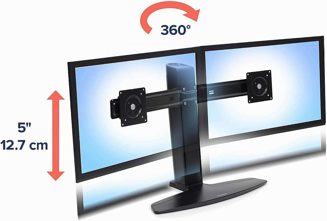 ERGOTRON Neo-Flex® Lift Stand Fuer Zwei Monitore bis 24 Zoll max.15,4kg. VESA 75x75mm 100x100mm Neo-