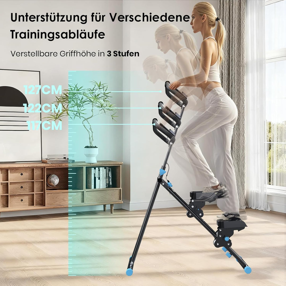Mdeam Stair Stepper für Zuhause, Vertikaler Stepper mit Erweitertem Schrittbereich, Klappbarer Trepp