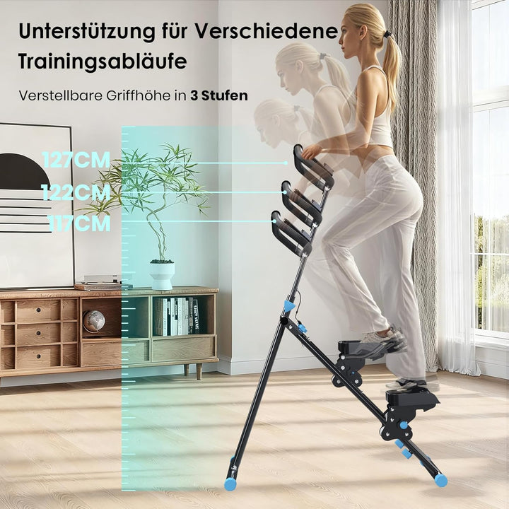 Mdeam Stair Stepper für Zuhause, Vertikaler Stepper mit Erweitertem Schrittbereich, Klappbarer Trepp