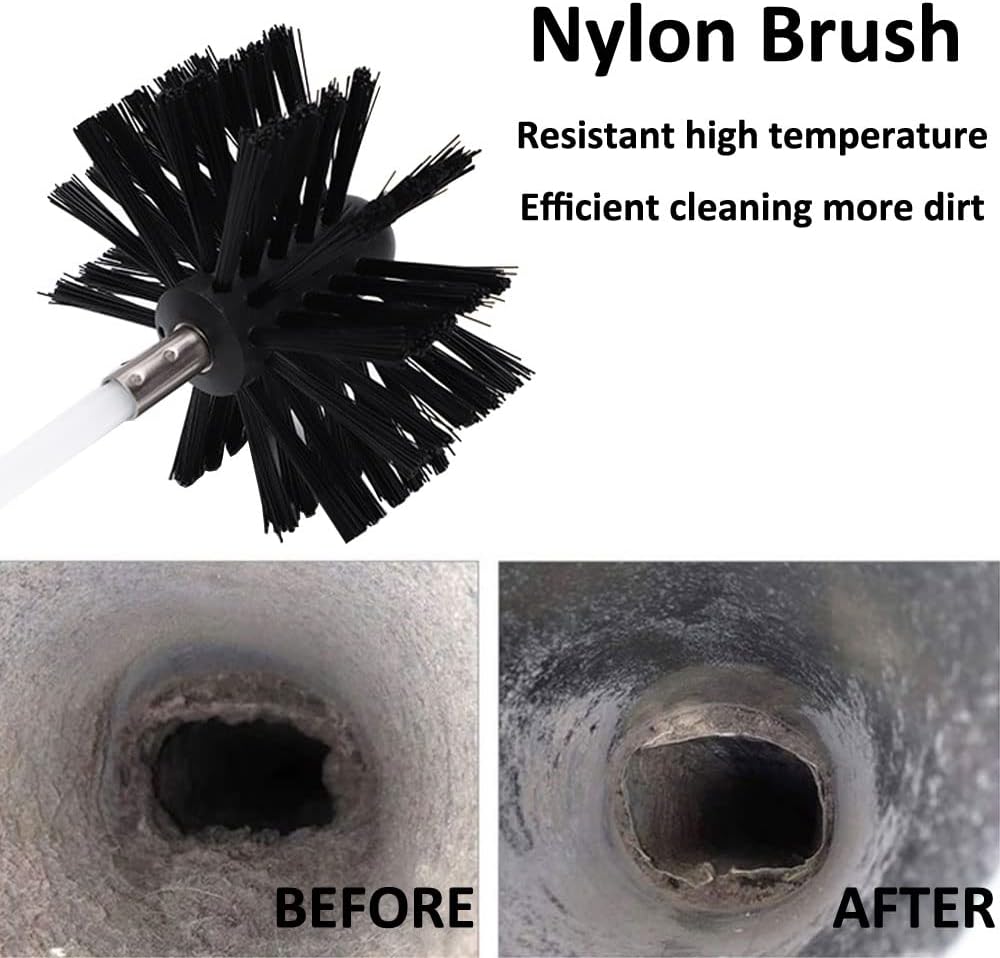 MOCNT Kaminbürste Stange Set Ofenrohrbürste Reinigungsbürste Schornsteinbürste Schornsteinfegerbesen