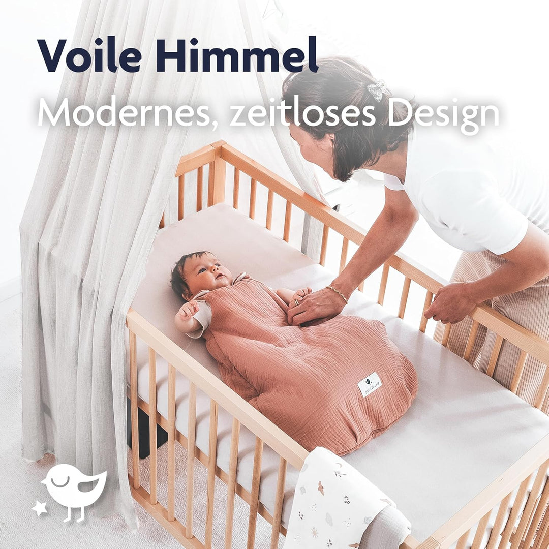 Julius Zöllner Betthimmel aus Voile – für Babybett & Kinderbett – Kinderzimmer Deko – Ivory, Ivory
