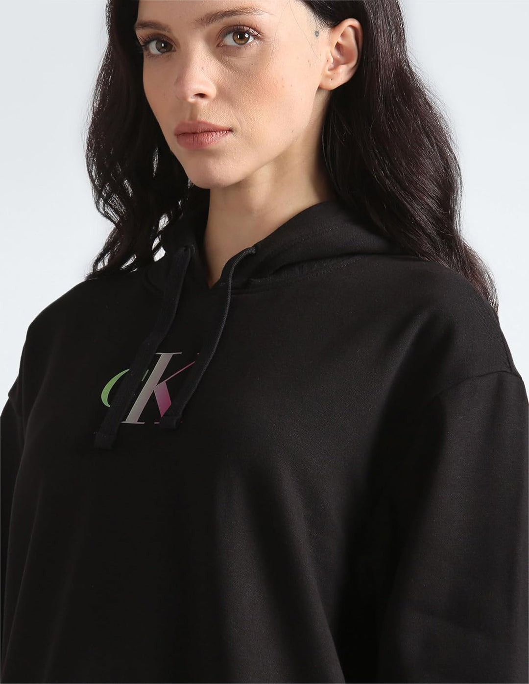 Calvin Klein Damen Hoodies XS Schwarz (Ck Black), XS Schwarz (Ck Black)