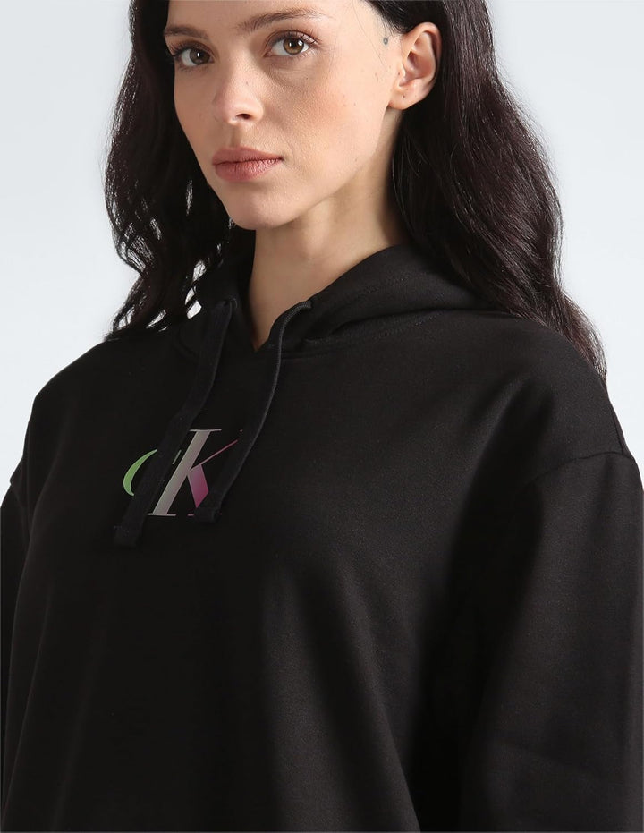 Calvin Klein Damen Hoodies XS Schwarz (Ck Black), XS Schwarz (Ck Black)