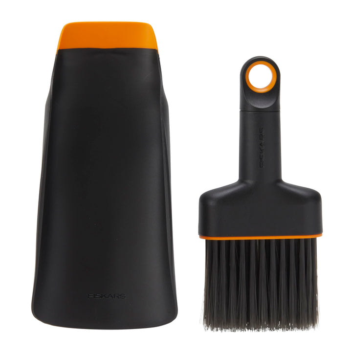 Fiskars Pflanzerde Schaufel und Bürste Set Gartenwerkzeug für Indoor-Gartenarbeit, Durcheinander zum