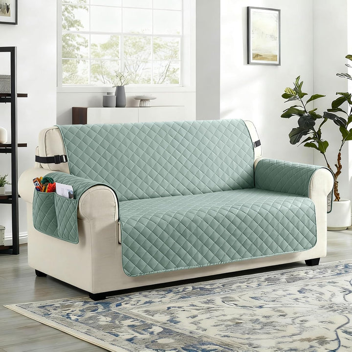 TAOCOCO Sofa Überzug, Sofabezug Wasserdicht Mit Gummiband，Wohnzimmer Anti-Rutsch Gepolsterter Sofasc