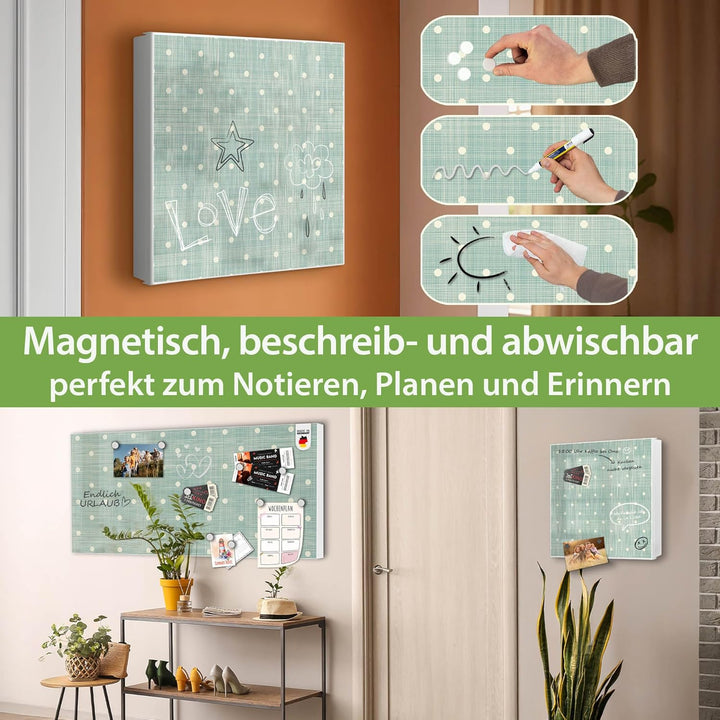 banjado Grosser Schlüsselkasten Metall - Schlüsselbox 30x30cm mit 32 Haken - Schlüsselkasten modern