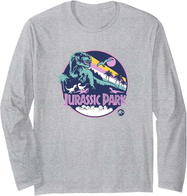 Jurassic Park T-Rex Breakout Logo V2 Langarmshirt