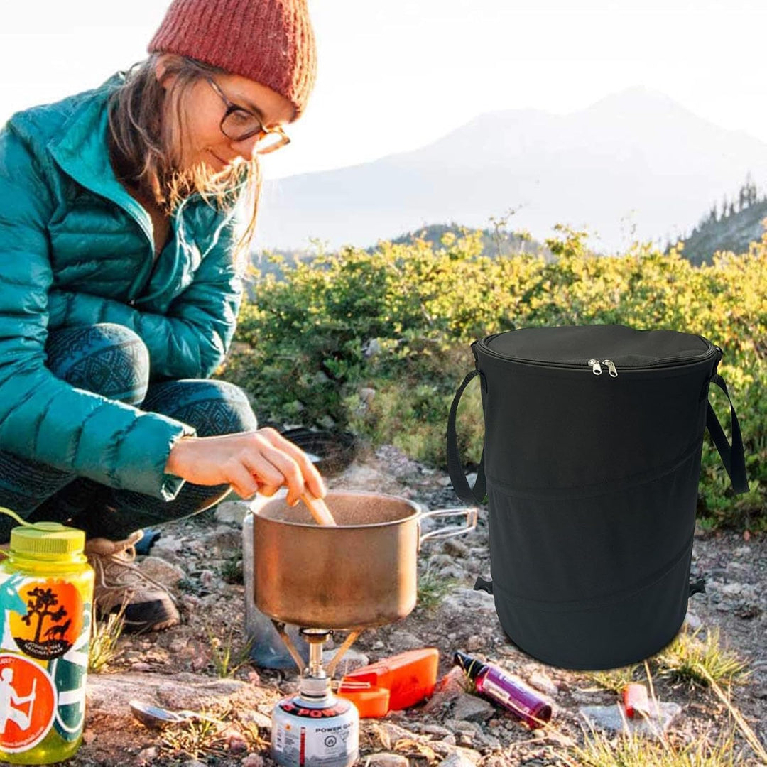 Faltbarer Camping Mülleimer Mit Deckel, 37 L Müllsackständer Für Wohnmobil, Faltbarer Mülleimer, Zus