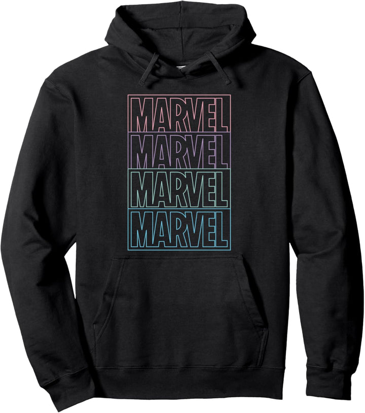 Marvel Line Logo Purple Pullover Hoodie