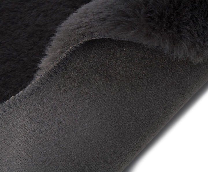 Gözze - Eleganter und Weicher Teppich aus Kunstleder, 70 x 130 cm - Anthrazit Anthrazit 70 x 130 cm