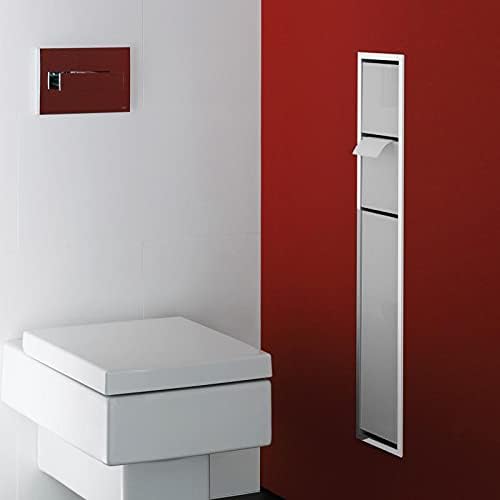 emco ASIS 150 Unterputz-Schrankmodul, Badezimmerschrank als Toilettenpapierhalter & Klobürstenhalter