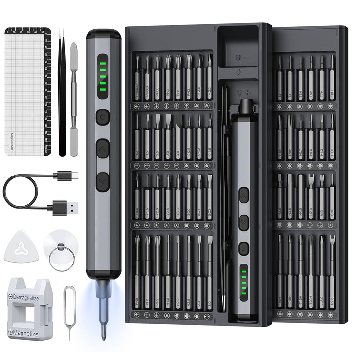 Mini Elektrisch Schraubendreher Set - 72 in 1 Präzisions Electric Screwdriver - Akku Schraubendreher