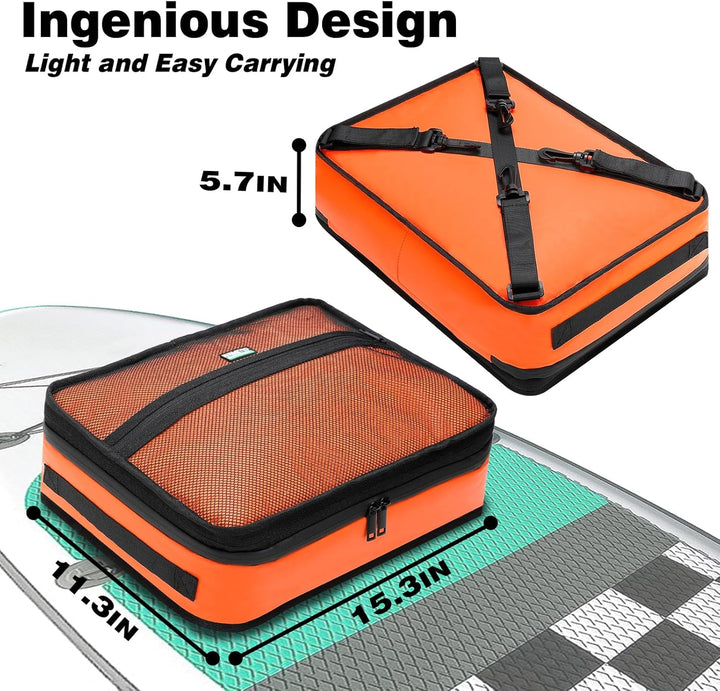Paddle Board Kühltasche, wasserdichte Surf Sup Deck Kühltasche, isoliert, auslaufsicher, 10 Dosen, S