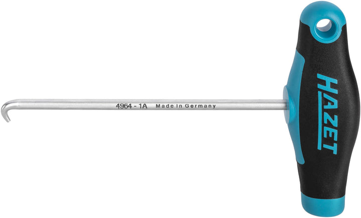 HAZET 4964-1A Zugfeder-Montage-Werkzeug, 162 mm Länge, für Aus- und Einbau der Handbremsbacken-Zugfe