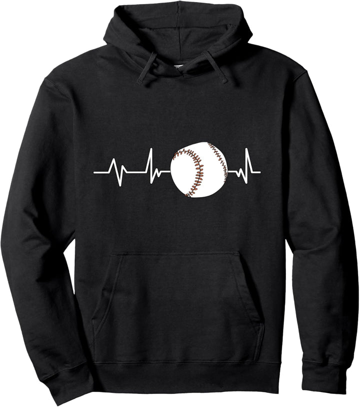 Baseball Herzschlag Geschenk Baseball Pullover Hoodie