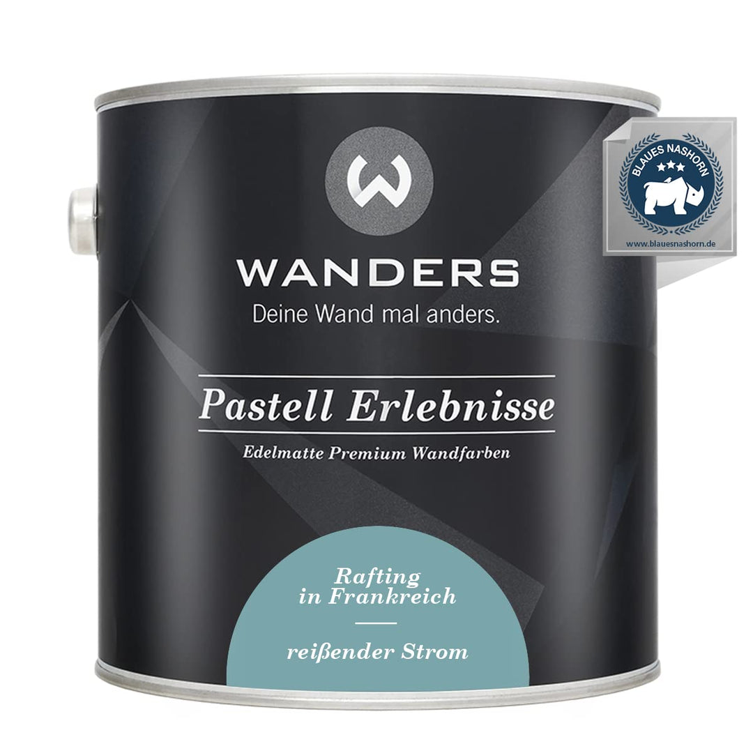 Wanders24 Pastell Erlebnisse (2,5 Liter, reissender Strom) edelmatte Wandfarbe - Feine Farben - in 9